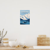 Glacier Bay National Park Alaska Orca Art  Poster (Keuken)