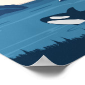 Glacier Bay National Park Alaska Orca Art  Poster (Hoek)