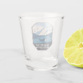 Glacier Bay National Park Alaska Orca Art  Shot Glas (Achterkant)