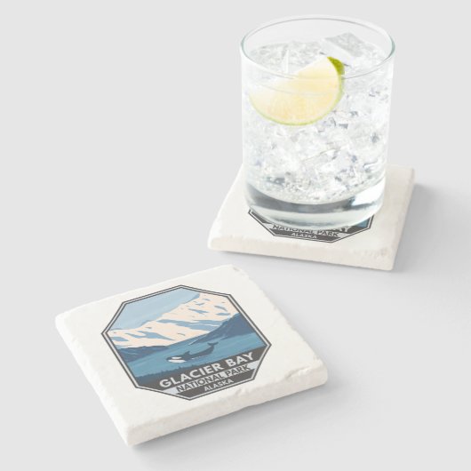 Glacier Bay National Park Alaska Orca Art  Stenen Onderzetter (Zijkant)