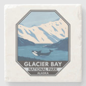 Glacier Bay National Park Alaska Orca Art  Stenen Onderzetter (Voorkant)