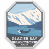 Glacier Bay National Park Alaska Orca Art  Sticker (Voorkant)