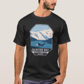 Glacier Bay National Park Alaska Orca Art  T-shirt (Voorkant)