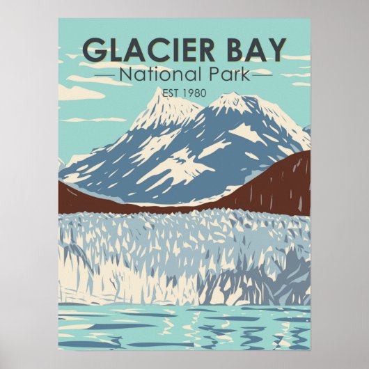 Glacier Bay National Park Alaska  Poster (Voorkant)