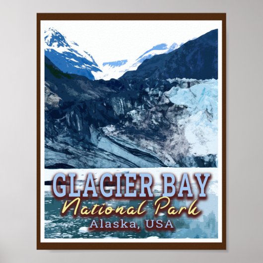 GLACIER BAY NATIONAL PARK - ALASKA VERENIGDE STATE POSTER (Voorkant)