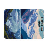 Glacier Bay National Park Alaska Vintage Reizen Magneet (Horizontaal)