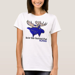 Glacier Bay National Park Alaska vlag dames t-shir T-shirt