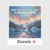 Glacier Bay National Park Alaska Whale Vintage Sticker (Vel)