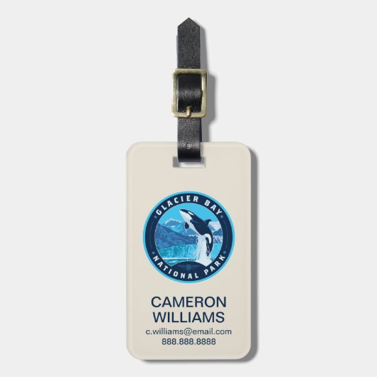 Glacier Bay National Park Bagagelabel (Voorkant verticaal)