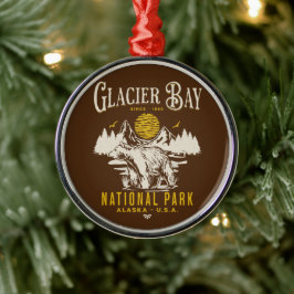 Glacier Bay National Park Cute Forest Landscape Metalen Ornament