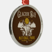 Glacier Bay National Park Cute Forest Landscape Metalen Ornament (Rechts)