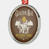 Glacier Bay National Park Cute Forest Landscape Metalen Ornament (Links)