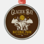 Glacier Bay National Park Cute Forest Landscape Metalen Ornament (Voorkant)