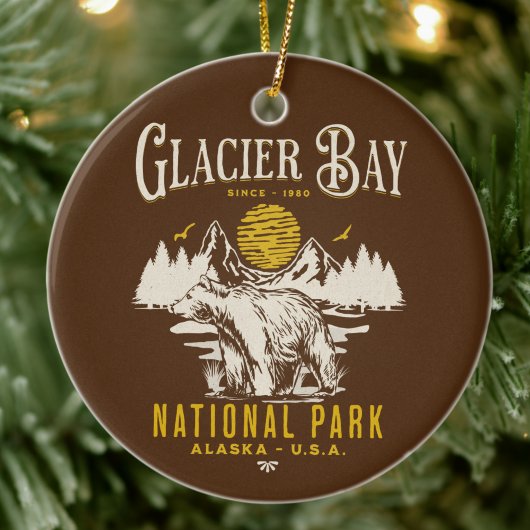 Glacier Bay National Park Forest Landscape Keramisch Ornament