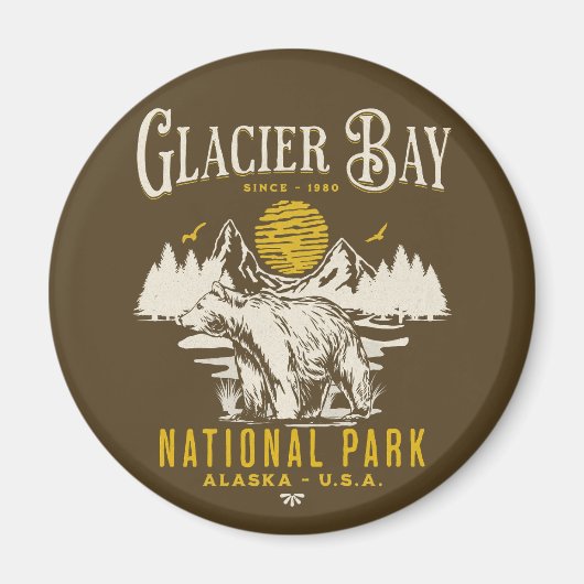 Glacier Bay National Park Forest Landscape Magneet (Voorkant)