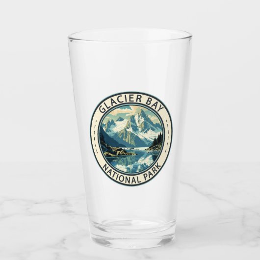 Glacier Bay National Park Illustratie Reiskunst Glas (Voorkant)