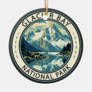 Glacier Bay National Park Illustratie Reiskunst Keramisch Ornament
