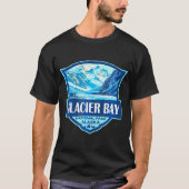 Glacier Bay National Park Illustratie Reizen Retr T-shirt (Voorkant)
