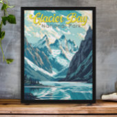 Glacier Bay National Park Illustratie Retro Poster