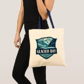 Glacier Bay National Park Illustratie Retro Tote Bag (Voorkant (product))
