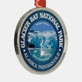 Glacier Bay National Park (kleur) Metalen Ornament (Rechts)