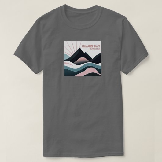 Glacier Bay National Park Kleurrijke heuvels T-shirt (Design voorkant)