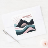 Glacier Bay National Park Kleurrijke heuvels Vierkante Sticker (Envelop)