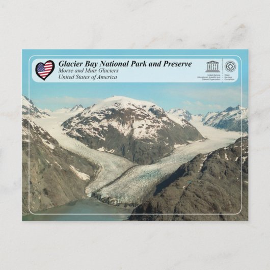 Glacier Bay National Park - Morse en Muir Glacier Briefkaart (Voorkant)