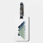 Glacier Bay National Park Mountain Sun Bagagelabel (Achterkant verticaal)