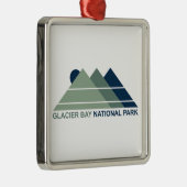 Glacier Bay National Park Mountain Sun Metalen Ornament (Rechts)