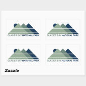 Glacier Bay National Park Mountain Sun Rechthoekige Sticker (Vel)