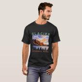 Glacier Bay National Park Mountain Sunset T-shirt (Voorkant volledig)