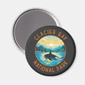 Glacier Bay National Park Orca Noodcirkel Magneet (Voorkant / Achterkant)