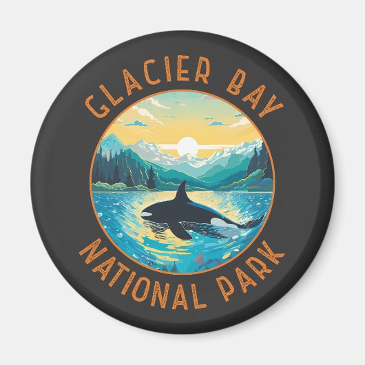 Glacier Bay National Park Orca Noodcirkel Magneet (Voorkant)