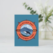 Glacier Bay National Park Orca Retro Compass Briefkaart (Staand voorkant)