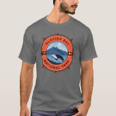 Glacier Bay National Park Orca Retro Compass T-shirt (Voorkant)