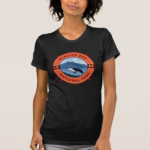 Glacier Bay National Park Orca Retro Compass T-shirt