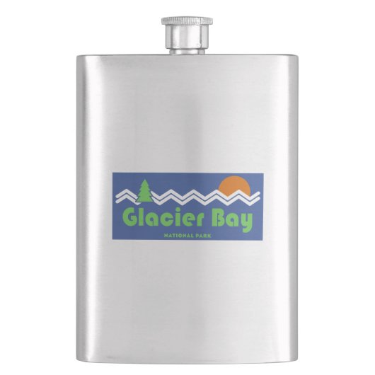 Glacier Bay National Park Retro Flacon (Voorkant)