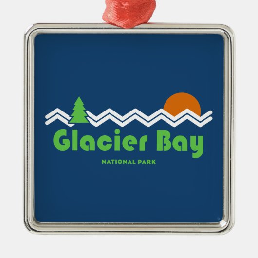 Glacier Bay National Park Retro Metalen Ornament (Voorkant)
