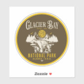 Glacier Bay National Park Retro Nature Scene Sticker (Vel)