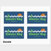 Glacier Bay National Park Retro Rechthoekige Sticker (Vel)