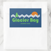 Glacier Bay National Park Retro Rechthoekige Sticker (Tas)