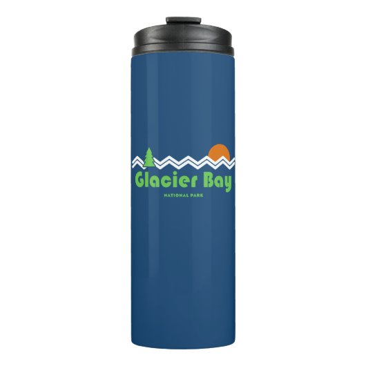 Glacier Bay National Park Retro Thermosbeker (Voorkant)