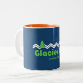 Glacier Bay National Park Retro Tweekleurige Koffiemok (Voorkant links)
