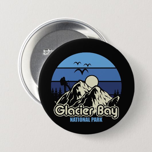 Glacier Bay National Park Ronde Button 7,6 Cm (Voorkant /achterkant)