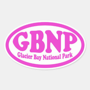 Glacier Bay National Park roze ovale sticker