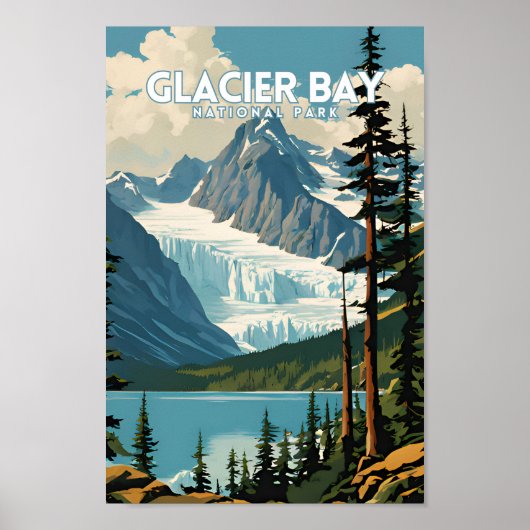 Glacier Bay National Park Traditionele reizen Poster (Voorkant)