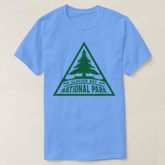 Glacier Bay National Park Tree Triangle Green T-shirt (Design voorkant)