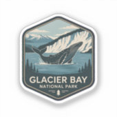 Glacier Bay National Park Walvis Badge Sticker (Voorkant)