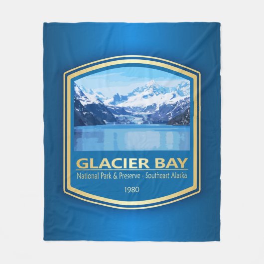 Glacier Bay NP (PF1) Fleece Deken (Voorkant)